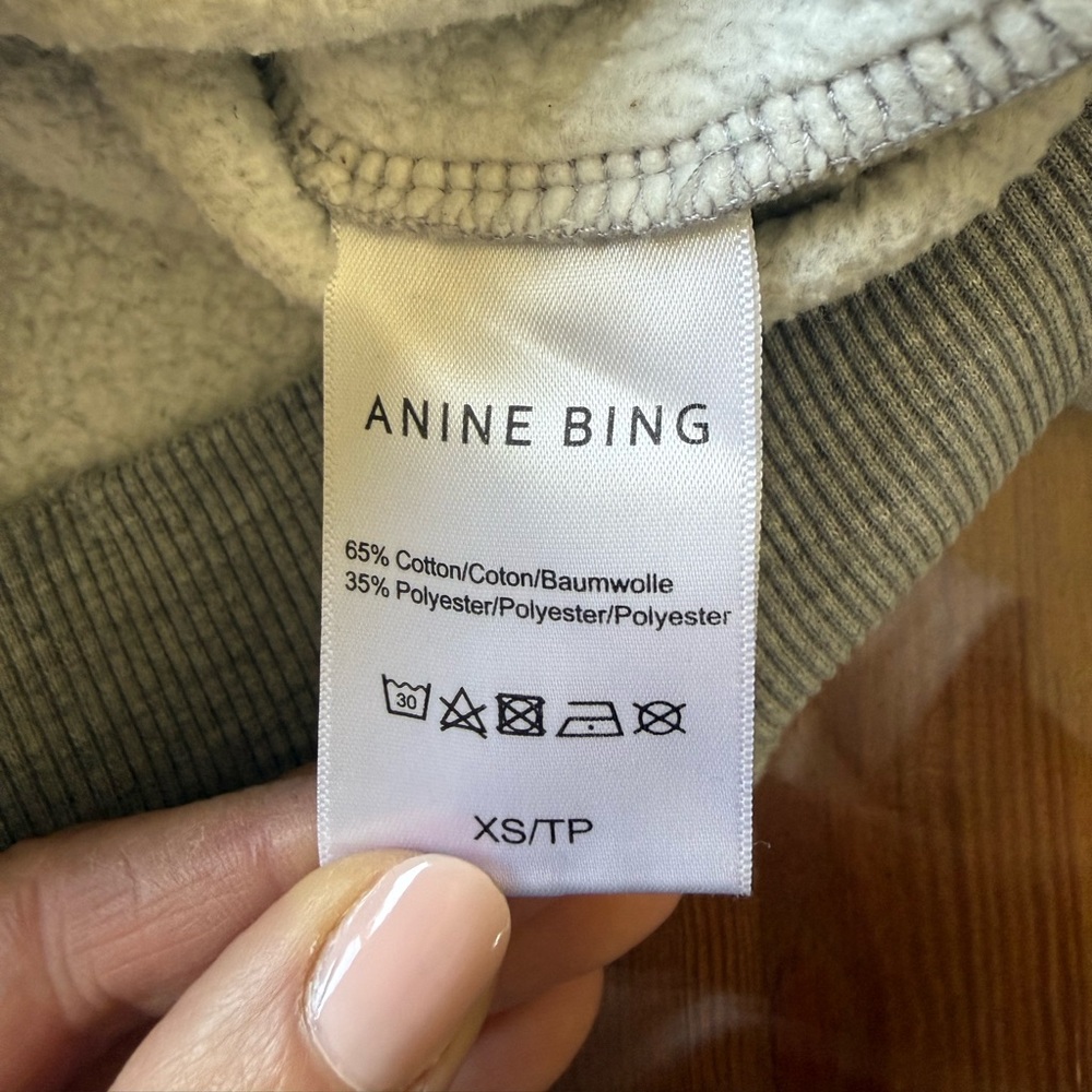 Anine Bing Heather Gray Sweatshirt - Picture 3 of 3